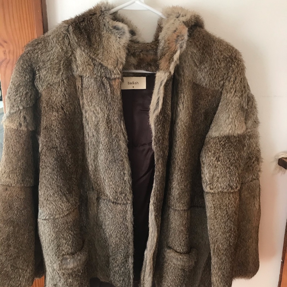 ba&sh Brown Fur Jacket - Picture 6 of 8